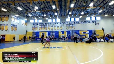123 lbs Champ. Round 2 - Sheyla Ochoa Salgado, Cowboys Wrestling Club vs Ryann Thomas, Fort Myers High School