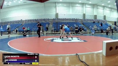 170 lbs Cons. Round 3 - Lucas Ricketts, KY vs Sam Howard, IN