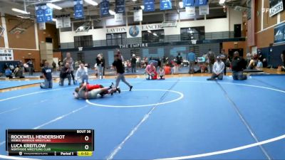 100-104 lbs Round 2 - Rockwell Hendershot, WEBER WARRIOR WRESTLING vs Luca Kreitlow, Northside Wrestling Club