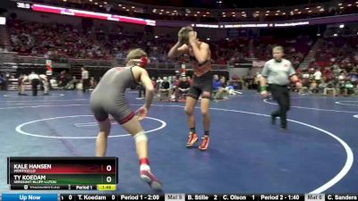 2A-145 lbs Quarterfinal - Kale Hansen, Monticello vs Ty Koedam, Sergeant Bluff-Luton