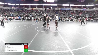 200 lbs Semifinal - Aiden Rivera, Monett vs Jaxston Feuerborn, Rogue Warrior Wrestling