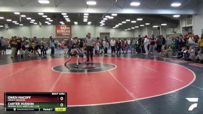 63 lbs Quarterfinal - Owen Macoff, Legacy Dragons vs Carter Hudson, Virginia Elite Wrestling Club