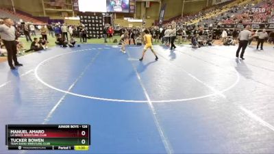 126 lbs Quarterfinal - Tucker Bowen, Team Idaho Wrestling Club vs Manuel Amaro, La Gente Wrestling Club