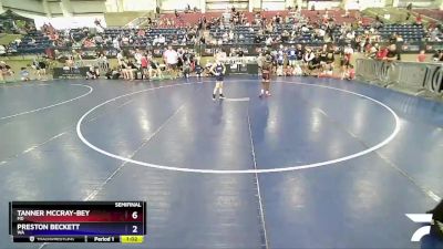 67 lbs Semifinal - Tanner McCray-Bey, MD vs Preston Beckett, WA