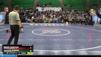 128 lbs Finals (2 Team) - Brodie Christmas, Mortimer Jordan HS vs Douglas Johnson, Mountain Brook