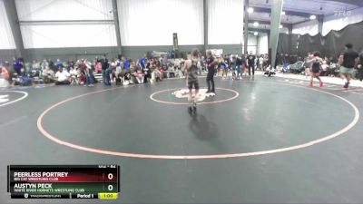 82 lbs Semifinal - Peerless Portrey, Big Cat Wrestling Club vs Austyn Peck, White River Hornets Wrestling Club