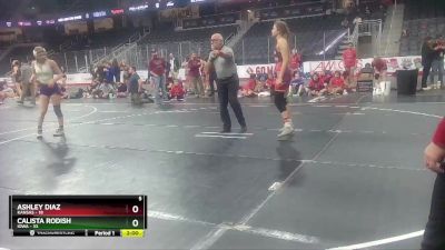 W 122 lbs Round 3 (4 Team) - Calista Rodish, Iowa vs Ashley Diaz, Kansas