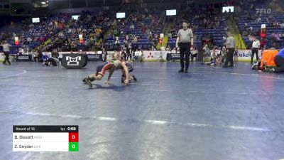 61 lbs Round Of 16 - Braxton Bissett, West Greene vs Zeke Snyder, Lehighton