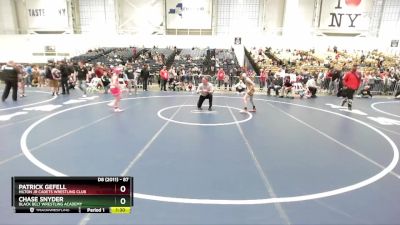 87 lbs Champ. Round 2 - Patrick Gefell, Hilton Jr Cadets Wrestling Club vs Chase Snyder, Black Belt Wrestling Academy