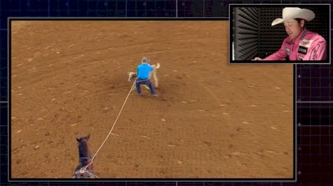 Tyson Durfey Breaks Down Ty Harris Roping A Calf Off To The Left