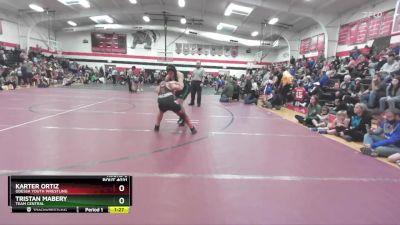 140-150 lbs Round 3 - Karter Ortiz, Odessa Youth Wrestling vs Tristan Mabery, Team Central