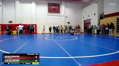 138 lbs Cons. Round 2 - Julius Spencer, One On One vs Cortez Rhodes, Techie Wrestling Club