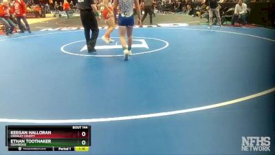 150-2A Quarterfinal - Keegan Halloran, Crowley County vs Ethan Toothaker, Cedaredge