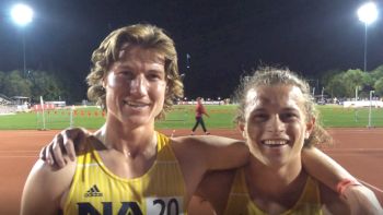 NAU Freshmen Theo Quax (13:49) & Brodey Hasty (13:55) Pumped About Their Sub-14s