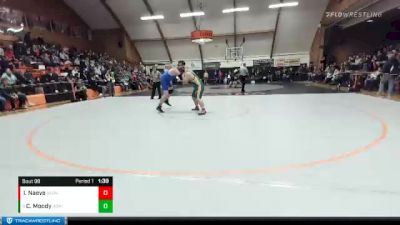 285 lbs Quarterfinal - Christian Moody, Rogue River vs Isaiah Naeve, Vernonia