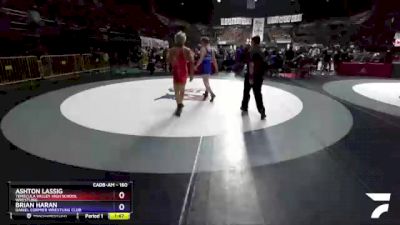 160 lbs Quarterfinal - Ashton Lassig, Temecula Valley High School Wrestling vs Brian Haran, Daniel Cormier Wrestling Club