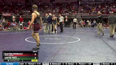 2A-106 lbs Quarterfinal - Klayten Perreault, Mount Vernon vs Carter West, Notre Dame, Burlington