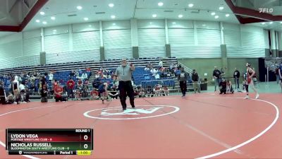 85 lbs Round 1 (6 Team) - Lydon Vega, Portage Wrestling Club vs Nicholas Russell, Bloomington South Wrestling Club