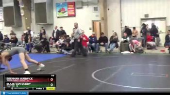 115 lbs Round 2 (6 Team) - Brennan Warwick, Junior Terps Xtreme vs Blaze Van Gundy, Team 922
