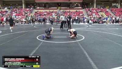 85 lbs Round 1 - Brayleigh Johnson, Maize Wrestling Club vs Jalynn Lausten, Blue Valley Wrestling Club