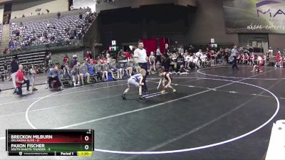 50 lbs Round 1 (6 Team) - Breckon Milburn, Oklahoma Elite vs Paxon Fischer, South Dakota Thunder