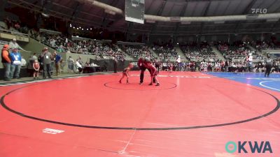 43 lbs Consi Of 8 #2 - Greyson Bode, Perry Wrestling Academy vs Rhett Justice, Pryor Tigers