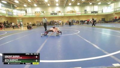 50-55 lbs Round 3 - Vincent Burgo, Team Tulsa Wrestling Club vs Seth Barratt, Rogue Warrior Wrestling