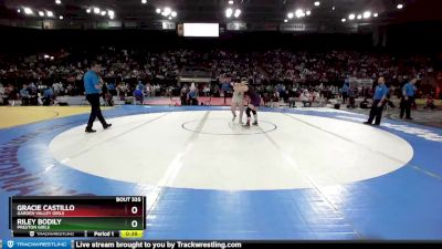 G 185 lbs 3rd Place Match - Gracie Castillo, Garden Valley Girls vs Riley Bodily, Preston Girls