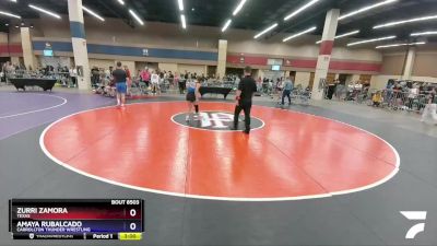 100 lbs Quarterfinal - Zurri Zamora, Texas vs Amaya Rubalcado, Carrollton Thunder Wrestling