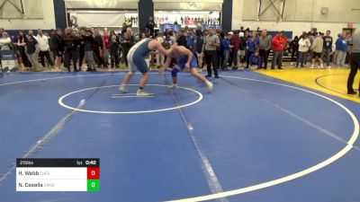 215 lbs Consy 2 - Haydan Webb, Chestnut Ridge vs Nick Casella, Canon-McMillan