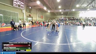 165 lbs Cons. Round 3 - Bryan Freeman, Sanderson Wrestling Academy vs Hayden Low, Sky View JH