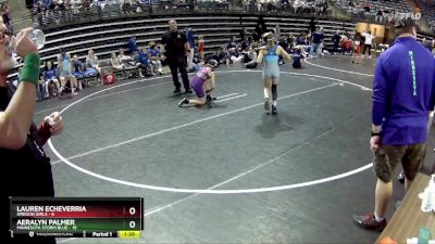 89 lbs Finals (8 Team) - Aeralyn Palmer, Minnesota Storm Blue vs Lauren Echeverria, Oregon Girls