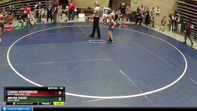 48 lbs Cons. Round 4 - Bryer Davis, Dove Creek vs Cason McPherson, Delta Wrestling Club