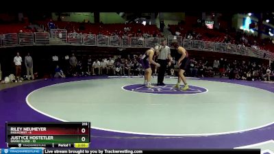 215 lbs Round 3 (6 Team) - Riley Neumeyer, Eaglecrest vs Justyce Hostetler, Grand Island