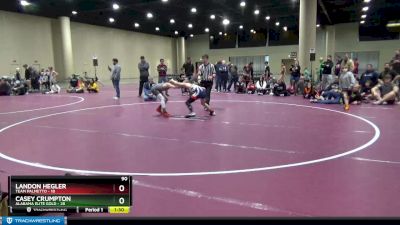 90 lbs Round 5 (6 Team) - Casey Crumpton, Alabama Elite Gold vs Landon Hegler, Team Palmetto