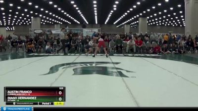 125 lbs Semis (4 Team) - Austin Franco, Cumberlands (Ky.) vs Diago Hernandez, Ottawa