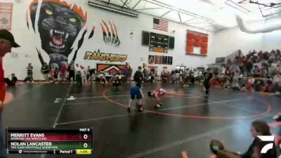 85+ Round 2 - Merritt Evans, Riverton USA Wrestling vs Nolan Lancaster, Ten Sleep/Hyattville Scrappers