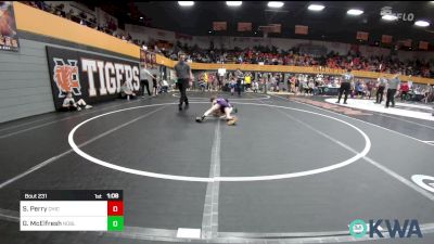 64 lbs Semifinal - Sebastian Perry, Chickasha Youth Wrestling vs Gage McElfresh, Noble Takedown Club