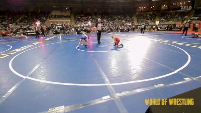 55 lbs Round Of 64 - Ryder Dowty, Indian Creek Wrestling Club vs Trey Bell, Higher Calling Wrestling Club