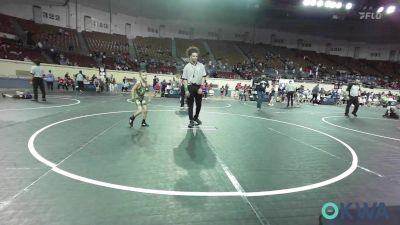 49 lbs Consi Of 4 - Brier Goldsberry, Weatherford Youth Wrestling vs Elijah Matlock, Sallisaw Takedown Club