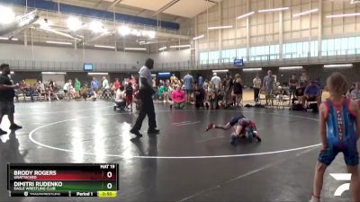 50 lbs Semifinal - Dimitri Rudenko, Eagle Wrestling Club vs Brody Rogers, Unattached