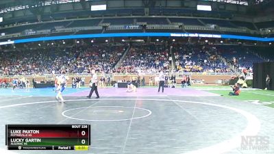 D3-132 lbs Cons. Round 2 - Lucky Gartin, Algonac HS vs Luke Paxton, Potterville HS