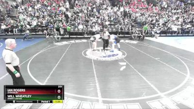 215 lbs Semifinal - Will Wheatley, Green Canyon vs Ian Rogers, Stansbury