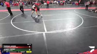 140 lbs Cons. Round 2 - Thomas Jaeger, Pewaukee Youth Wrestling vs Amren Cherry, Oak Creek Attack