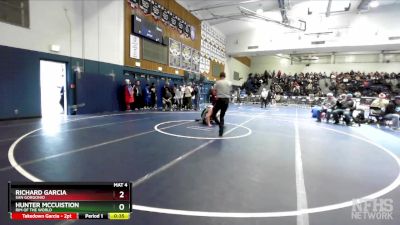 132 lbs Cons. Round 2 - Richard Garcia, San Gorgonio vs Hunter Mccuistion, Rim Of The World