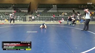 63 lbs 1st Place Match - George Loeffelholz, Moen Wrestling Academy vs Brock Becker, DC Elite Wrestling