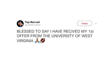 You Can't Sign With The University Of West Virginia