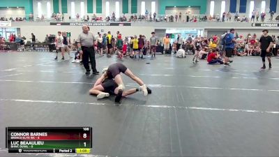 106 lbs Round 3 (4 Team) - Connor Barnes, Bronco Elite WC vs Luc Beaaulieu, BHWC Duval