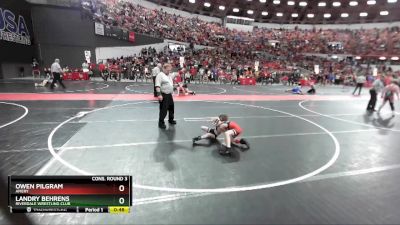 54 lbs Cons. Round 3 - Owen Pilgram, Amery vs Landry Behrens, Riverdale Wrestling Club