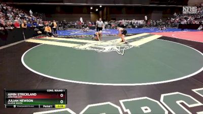 6A-150 lbs Cons. Round 1 - Julian Newson, Olathe South vs Aimin Strickland, Junction City